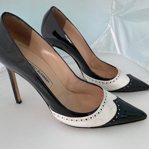 Manolo Blahnik Tuxedo Spectator Pumps